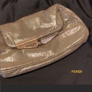 Beautiful Fendi Gold Metallic Clutch